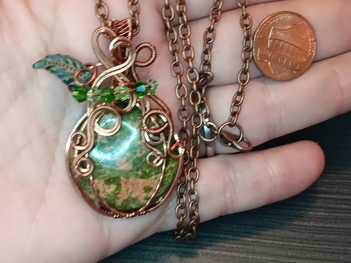 Unakite Pumpkin Pendant