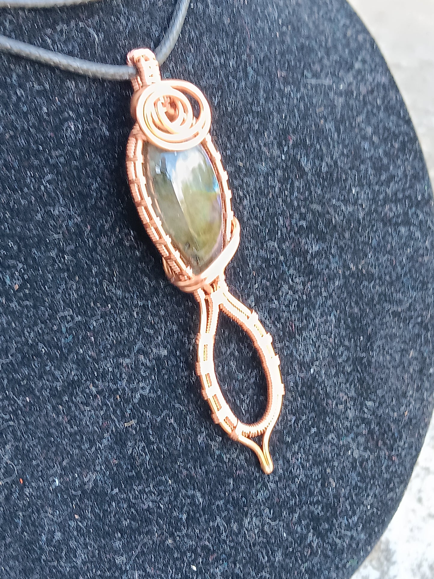 Labradorite Infinity Elvish Pendant