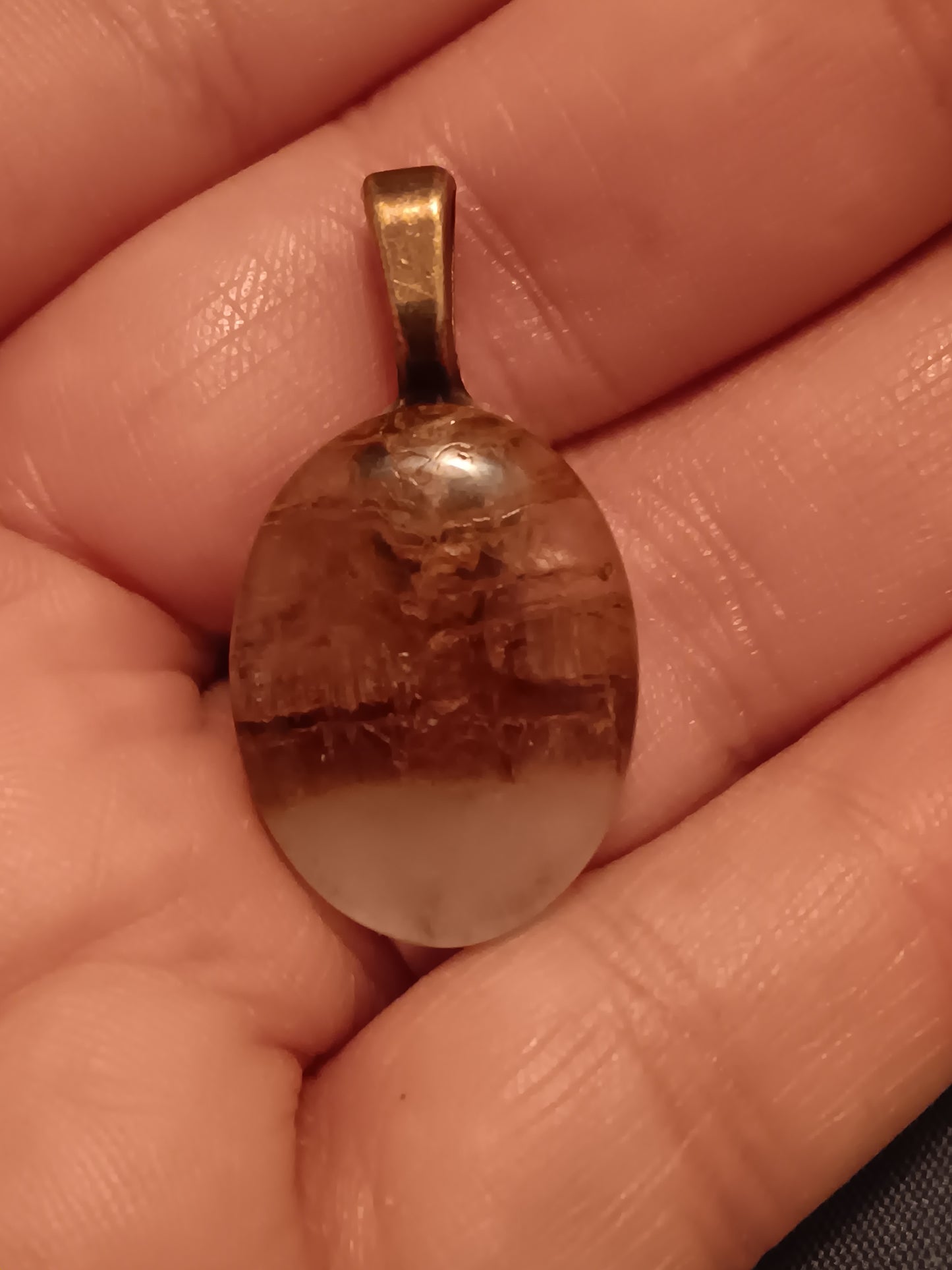 Hemetoid Quartz Simple Bail Pendant