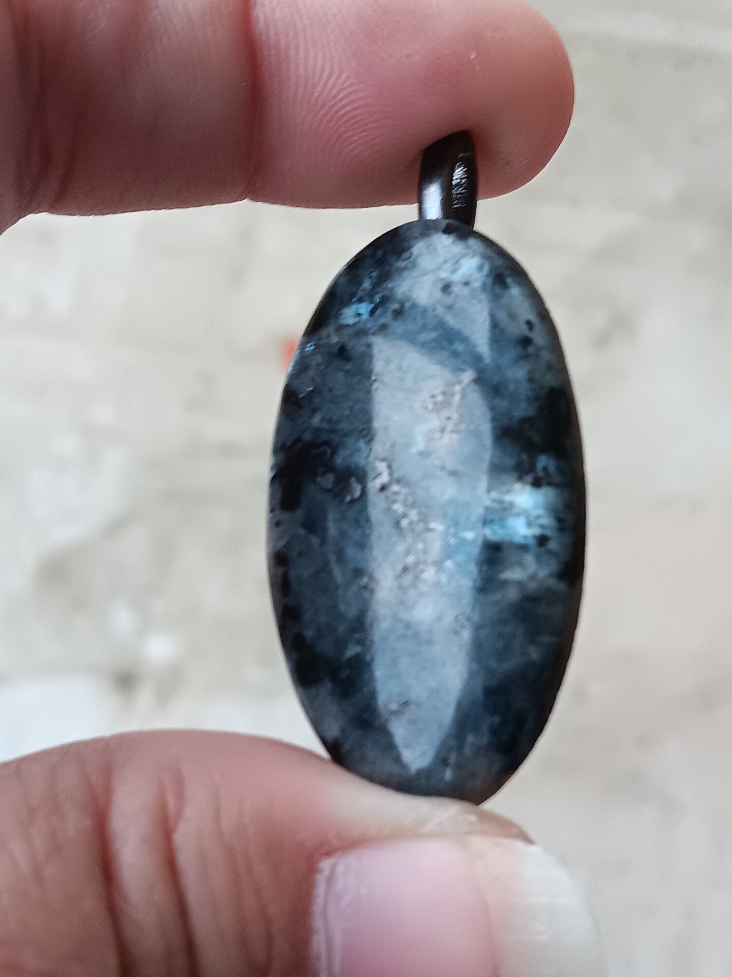 Larvikite Simple Bail Pendant