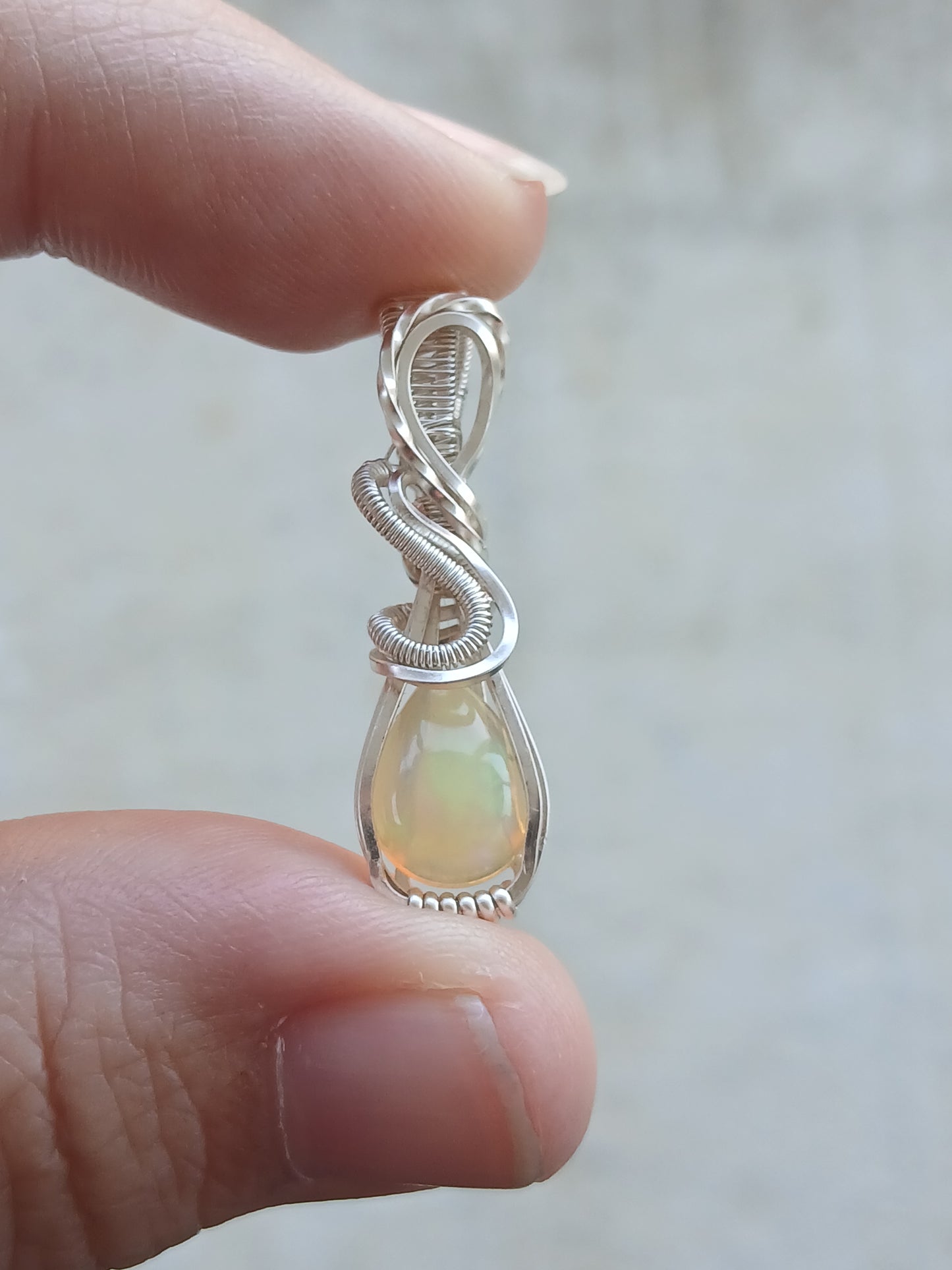 Ethiopian Welo Opal Silver Mini Pendant